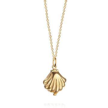 Clamshell Charm Solid Gold