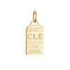 Solid Gold Cleveland, Ohio CLE Luggage Tag Charm - JET SET CANDY  (2457735626810)