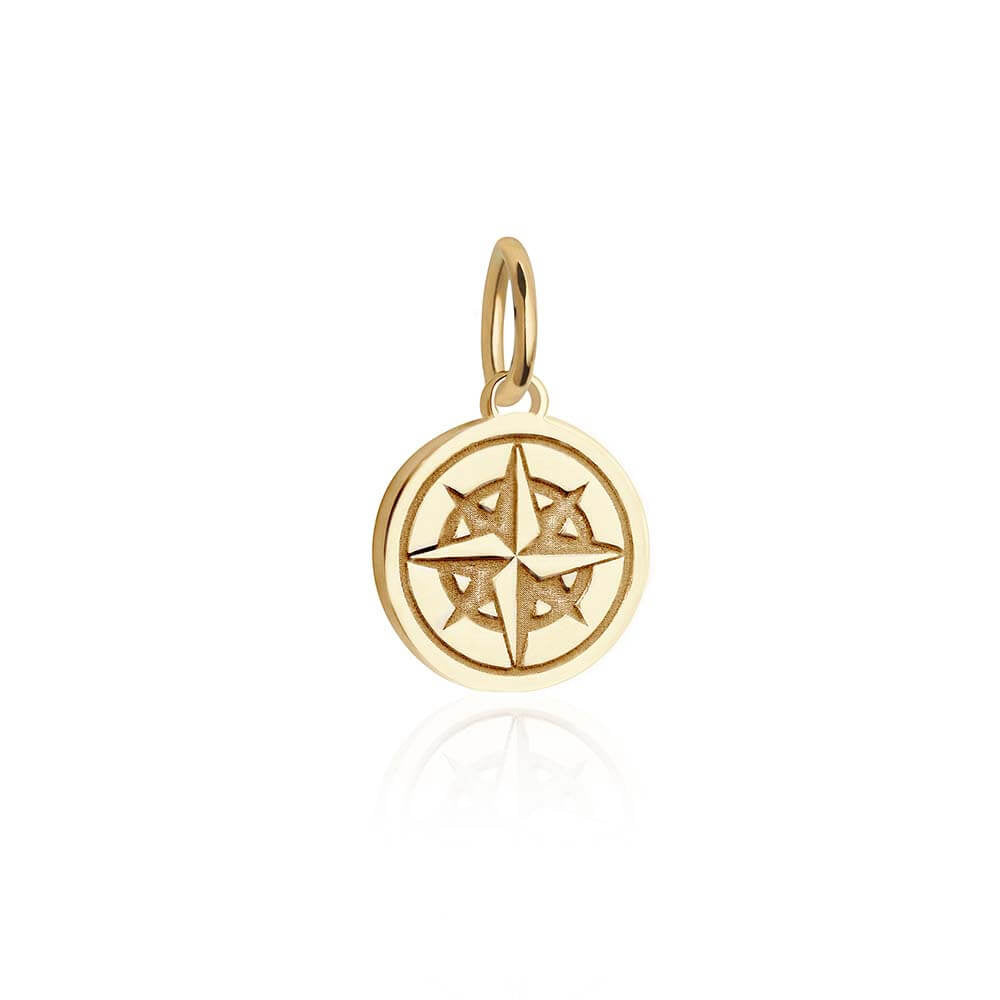 Mini Gold Compass Charm-GWP (4706442215512)