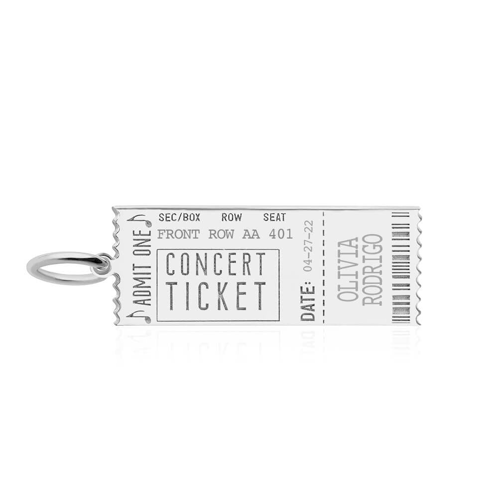 Concert Ticket Charm, Silver - JET SET CANDY (7847864697080)