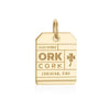 Cork Ireland ORK Luggage Tag Charm Solid Gold