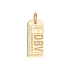 Dubrovnik Croatica DBV Luggage Tag Charm Solid Gold