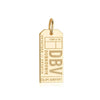Solid Gold Vermeil Croatia Charm, DBV Dubrovnik Luggage Tag - JET SET CANDY  (1720179785786)