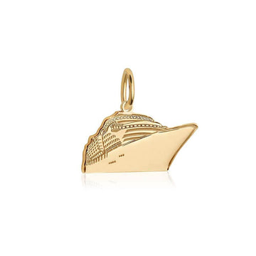 Cruise Ship Charm Solid Gold