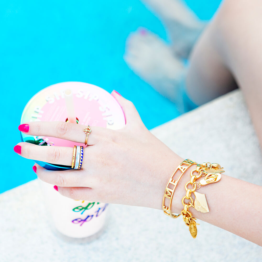 Gold Flip-Flop Charm - JET SET CANDY (1720177164346)