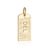 Delhi India DEL Luggage Tag Charm Gold