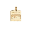 Solid Gold Denmark Charm, CPH Copenhagen Luggage Tag - JET SET CANDY  (1720185487418)