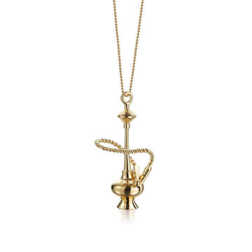Solid Gold Middle East Hookah Charm