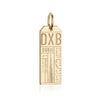 Solid Gold Dubai Charm, DXB Luggage Tag - JET SET CANDY (7781896388856)