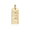 Solid Gold East Hampton Airport HTO Luggage Tag Charm (4745275146328)