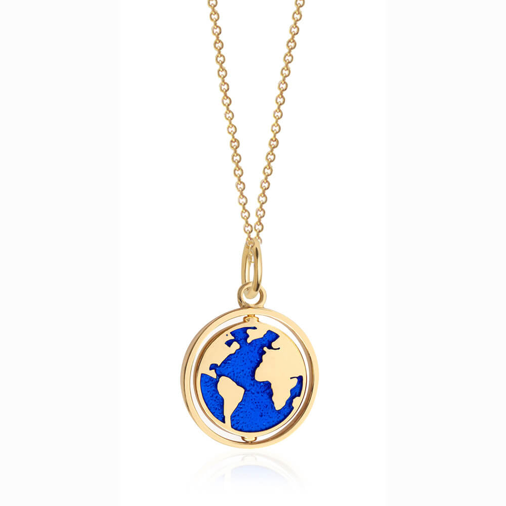 Spinning Globe Charm Gold Large – JET SET CANDY