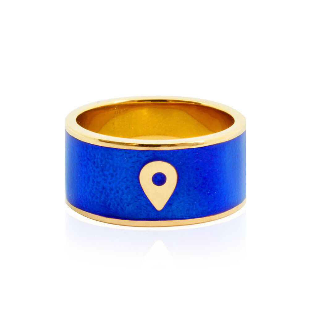 Gold World Map Ring - JET SET CANDY (7719415841016)