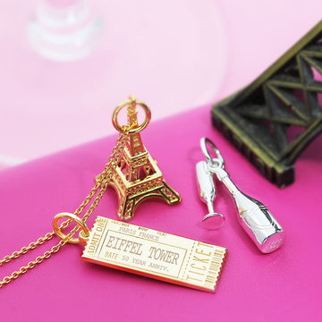 Event Ticket Customizable Charm Gold