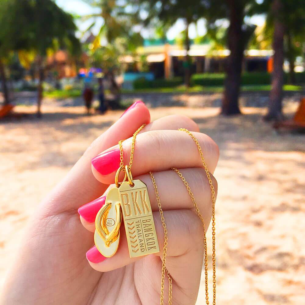 Gold Flip-Flop Charm (SHIPS JUNE) - JET SET CANDY  (1720177164346)