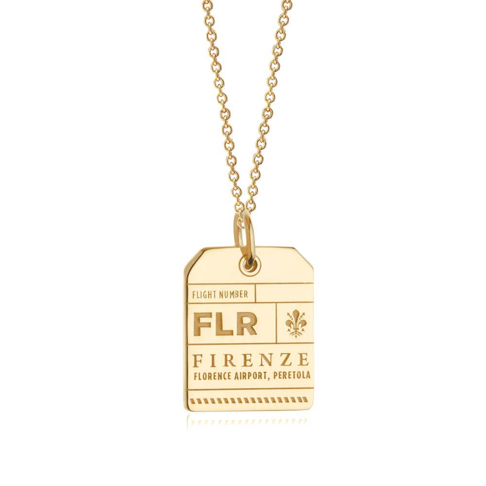 Gold Italy Charm, FLR Florence Luggage Tag - JET SET CANDY  (1720195022906)