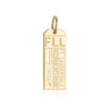 Fort Lauderdale Florida USA FLL Luggage Tag Charm Gold