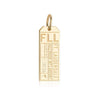 Fort Lauderdale Florida USA FLL Luggage Tag Charm Solid Gold