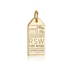 Solid Gold USA Charm, RSW Fort Myers Luggage Tag - JET SET CANDY  (1720188174394)
