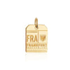 Solid Gold Germany Charm, FRA Frankfurt Luggage Tag - JET SET CANDY  (1720186372154)