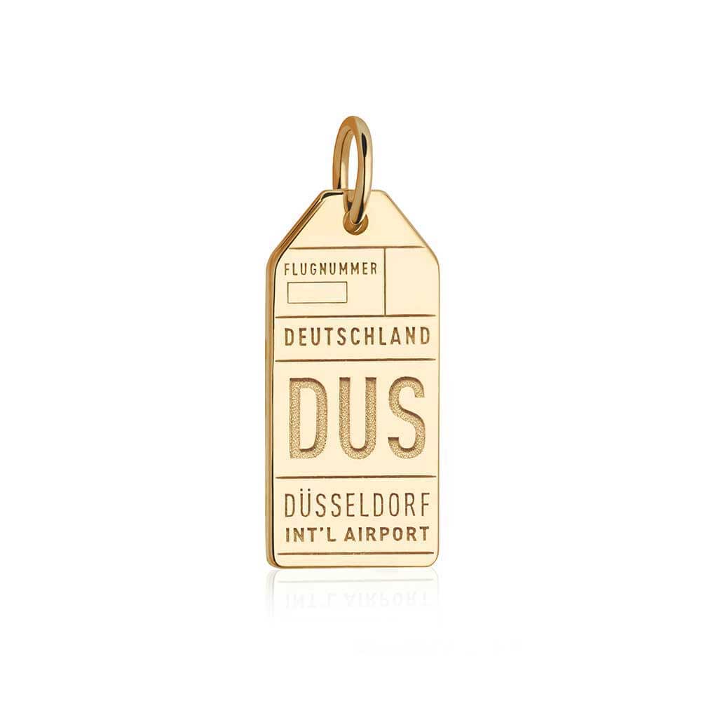 Gold Germany Charm, DUS Dusseldorf Luggage Tag - JET SET CANDY  (2474251288634)