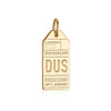 Gold Germany Charm, DUS Dusseldorf Luggage Tag - JET SET CANDY  (2474251288634)