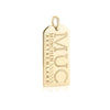 Munich Germany MUC Luggage Tag Charm Solid Gold