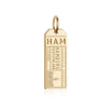 Solid Gold Germany Charm, HAM Hamburg Luggage Tag - JET SET CANDY  (1720188928058)