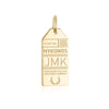 Solid Gold Vermeil Greece Charm, JMK Mykonos Luggage Tag - JET SET CANDY  (1720192729146)