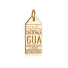 Gold Travel Charm, GUA Guatemala Luggage Tag - JET SET CANDY  (1720187945018)