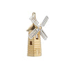 Windmill Charm Amsterdam Netherlands Two Tone Gold