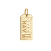 Havana Cuba HAV Luggage Tag Charm Solid Gold