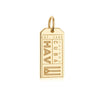Solid Gold Cuba Charm, HAV Havana Luggage Tag - JET SET CANDY  (1720194039866)