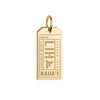 Kaua'i Lihue Hawaii USA LIH Luggage Tag Charm Solid Gold