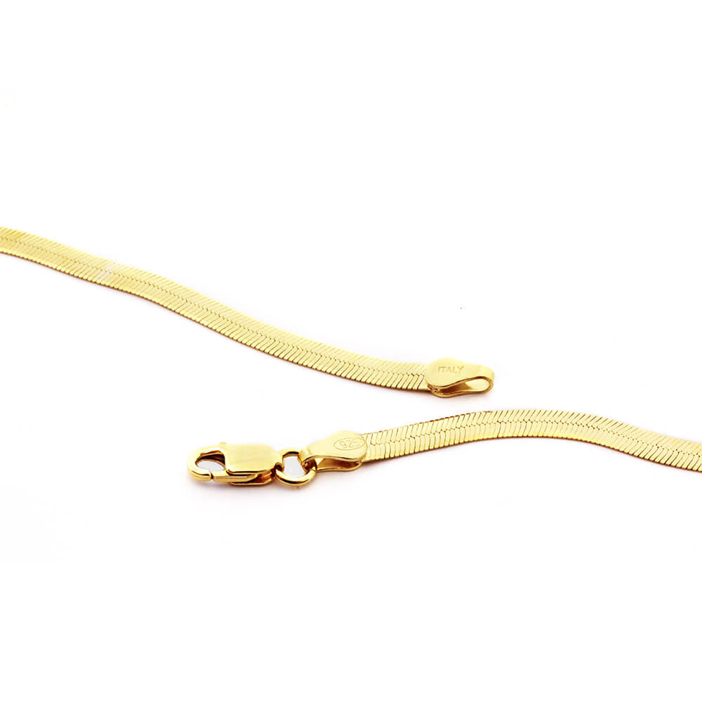 Gold Herringbone Chain, 16