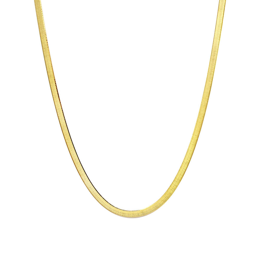 Gold Herringbone Chain, 16