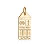 Hilton Head Island South Carolina USA HHH Luggage Tag Charm Gold