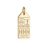 Hilton Head Island South Carolina USA HHH Luggage Tag Charm Solid Gold