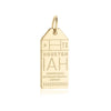 Houston Texas USA IAH Luggage Tag Charm Gold