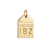 Solid Gold Spain Charm, IBZ Ibiza Luggage Tag - JET SET CANDY  (1720185356346)