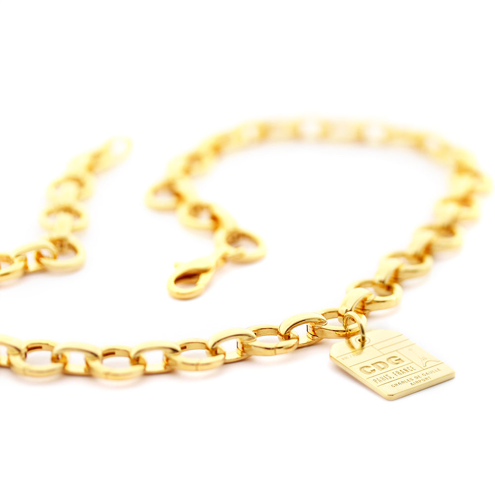 Gold Vermeil Infinity Link Charm Necklace (Ships Nov.) (6103380099256)