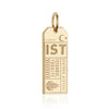 Solid Gold Turkey Charm, IST Istanbul Luggage Tag - JET SET CANDY (7781901664504)