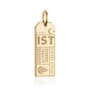 Gold Turkey Charm, IST Istanbul Luggage Tag - JET SET CANDY (7781392253176)