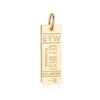 Gold Florida Charm, EYW Key West Luggage Tag - JET SET CANDY  (1720191647802)