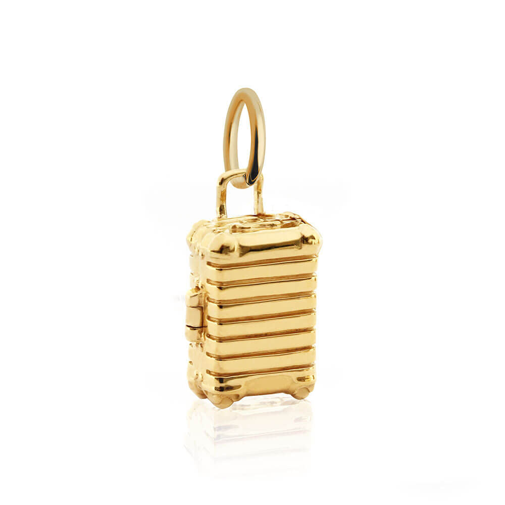 Solid Gold Smart Suitcase Charm, Large - JET SET CANDY (7535262204152)