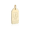 Solid Gold Las Vegas Charm, LAS Luggage Tag - JET SET CANDY  (1720186994746)