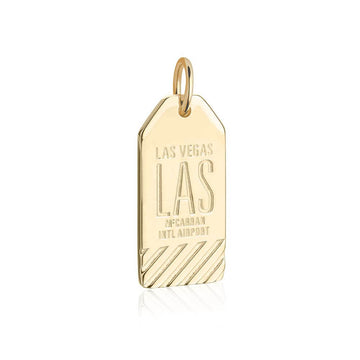 Gold Las Vegas Charm, LAS Luggage Tag