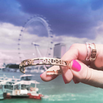 Gold London Cutout Cuff Bracelet