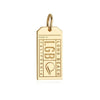 Long Beach California USA LGB Luggage Tag Charm Gold