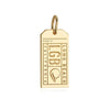 Long Beach California USA LGB Luggage Tag Charm Solid Gold