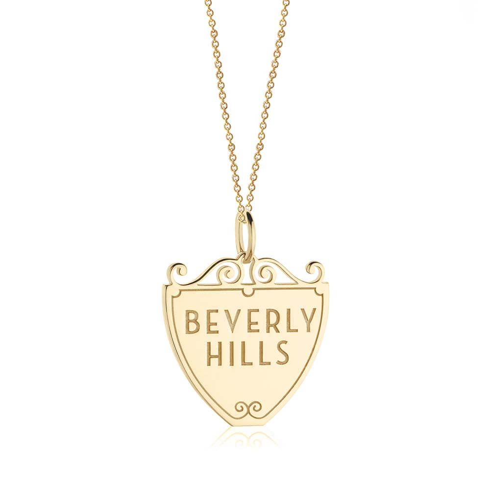 Gold Beverly Hills Charm, 90210 Sign - JET SET CANDY  (1720174018618)